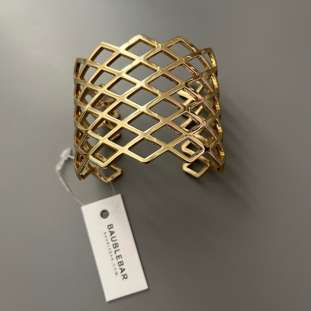 BaubleBar network cuff, gold